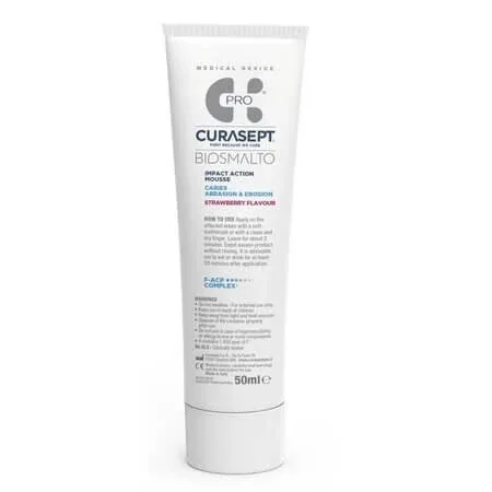Pasta de dinti pentru remineralizare Biosmalto Mousse, 50 ml, Curasept — preț și oferte