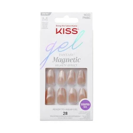 Unghii false Gel Fantasy Magnetic Drama, 28 bucati, Kiss — preț și oferte