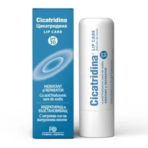 Balsam de buze cu protectie solara SPF30 Cicatridina, 5.5 ml, Naturpharma