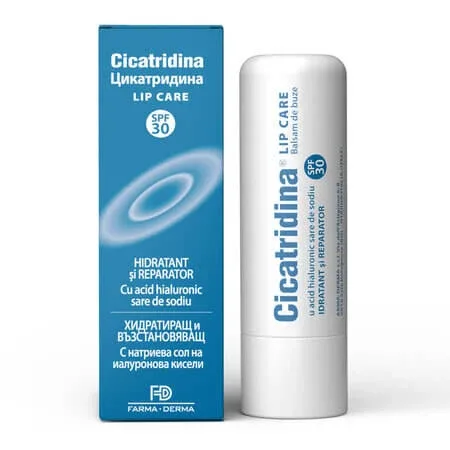 Balsam de buze cu protectie solara SPF30 Cicatridina, 5.5 ml, Naturpharma — preț și oferte