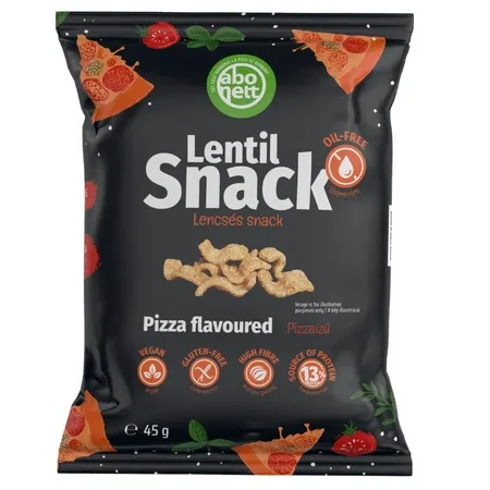 Chipsuri din linte cu aroma de pizza Lentil Snack, 45 g, Abonett — preț și oferte