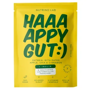 Amestec din fulgi de ovaz, curmale, mere si seminte de chia Happy Gut Oatmeal, 60 g, Nutrino Lab