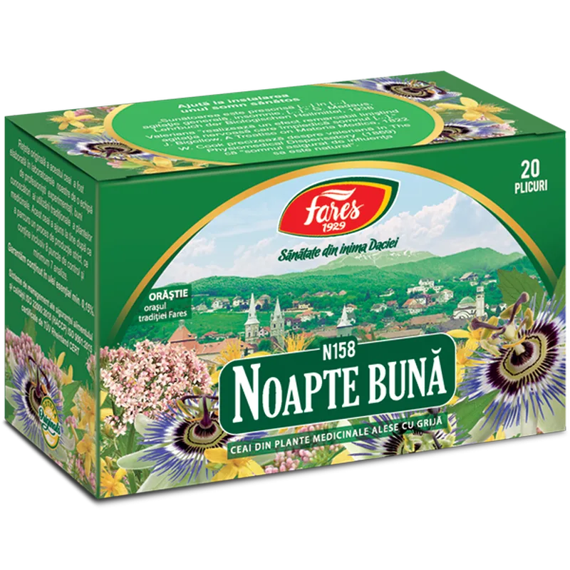 Noapte buna, N158, ceai la plic, Fares | 20 plicuri — preț și oferte