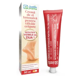 Crema de zi cu uree si glicerina pentru calcaie crapate, 50 ml, Justin Pharma