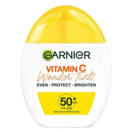 Fluid nuantator cu protectie solara SPF 50+ Nuanta Deschisa Vitamin C Wonder Tint, 40 ml, Garnier — preț și oferte