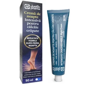 Crema de noapte cu uree si glicerina pentru calcaie crapate, 50 ml, Justin Pharma