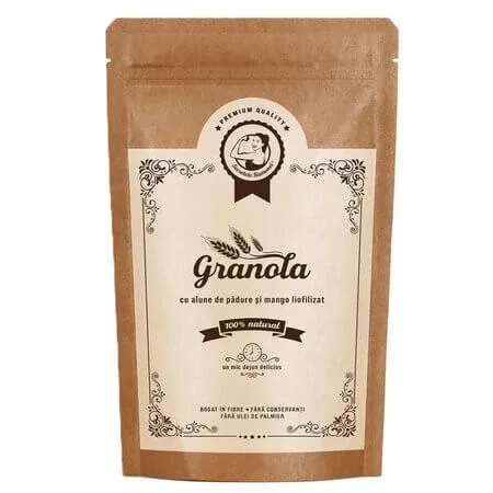 Granola cu alune de padure si mango liofilizat, 350 g, Remedia — preț și oferte