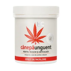 Unguent cu efect de incalzire cu 5% ulei de canepa, 250 ml, Health Culture