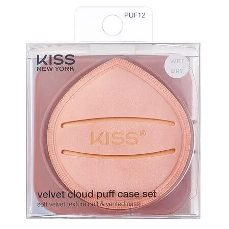 Burete make-up rotund cu suport Puff, 1 bucata, Kiss — preț și oferte