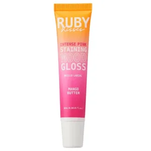 Gloss de buze Nuanta 02 Intense Pink Staining Mood Gloss, 10 ml, Ruby Kisses