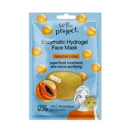 Masca faciala enzimatica cu papaya Enzymatic Hydrogel Face Mask, 1 bucata, Selfie Project — preț și oferte