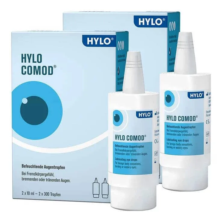 HYLO COMOD picături oftalmice, 2x 2x10 ml picături oftalmice — preț și oferte