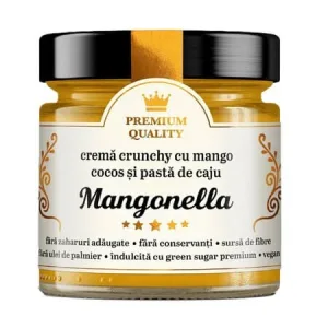 Crema crocanta cu mango, cocos si pasta de caju Mangonella, 250 g, Laboratoarele Remedia
