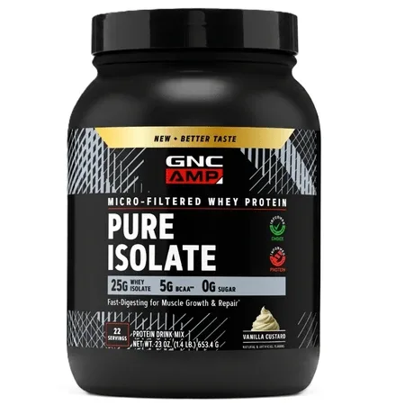 Pudra proteica din zer cu aroma de vanilie Pure Isolate, 653.4 g, GNC — preț și oferte
