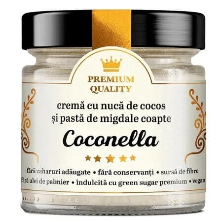 Crema cu nuca de cocos si pasta de migdale Coconella, 250 g, Laboratoarele Remedia — preț și oferte