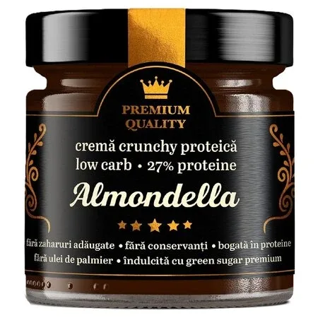 Crema proteica crocanta Almondella, 250 g, Laboratoarele Remedia — preț și oferte