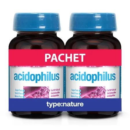 Pachet Acidophilus, 60 tablete + 60 tablete, Naturmil — preț și oferte