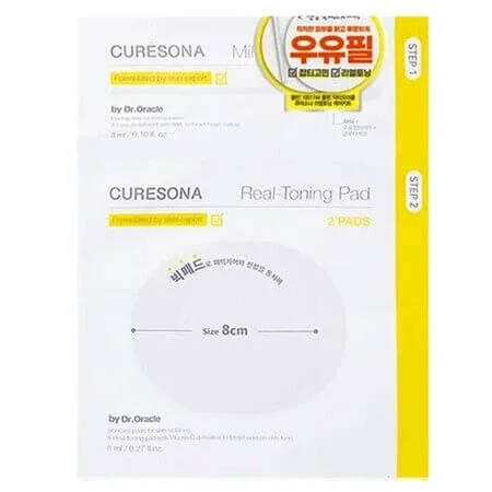 Set Stick exfoliant cu AHA 1 bucata + Dischete calmante si hidratante Soothing & Glow Pads 2 bucati Real Toning Care Kit, Curesona — preț și oferte