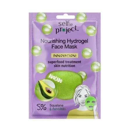 Masca faciala hranitoare cu avocado Nourishing Hydrogel Face Mask, 1 bucata, Selfie Project — preț și oferte