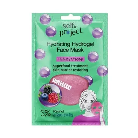 Masca faciala hidratanta cu superfructe Hydrating Hydrogel Face Mask, 1 bucata, Selfie Project — preț și oferte