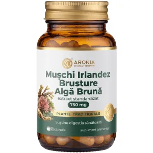 Mușchi Irlandez, Brusture și Algă Brună 750 mg — 60 capsule pentru digestie, floră intestinală, detoxifiere naturală și metabolism | Plante Tradiționale