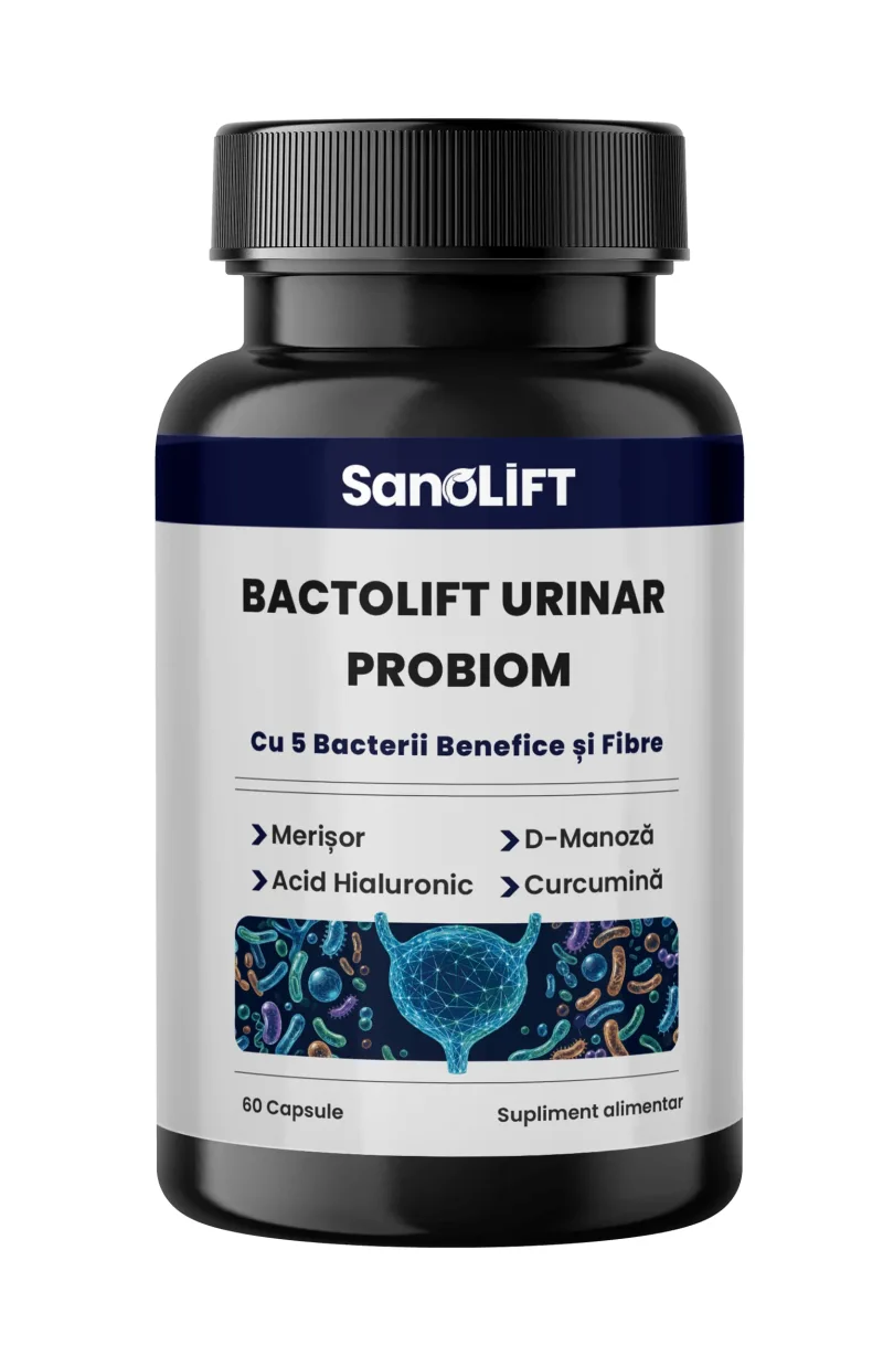 BactoLift Urinar Probiotic: Probiotic Pentru Infectii Urinare Cu 5 Bacterii Benefice, Merisor, D-Manoza, Acid Hialuronic - 60 Capsule - BactoLift — preț și oferte