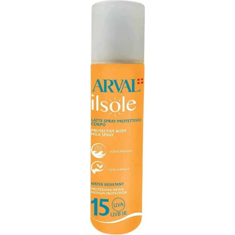 Arval loțiune solară SPF 15, spray pentru corp, protecție medie împotriva soarelui, 200 ml — preț și oferte