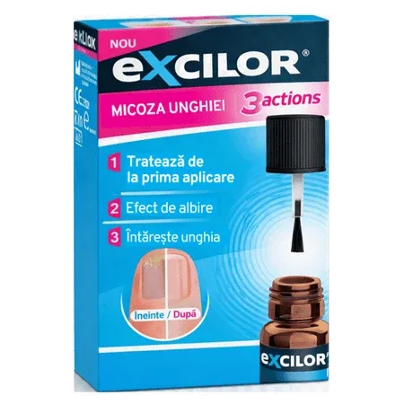 Solutie pentru tratarea ciupercii unghiilor Excilor 3Actions, 7 ml, Magna Pharm — preț și oferte
