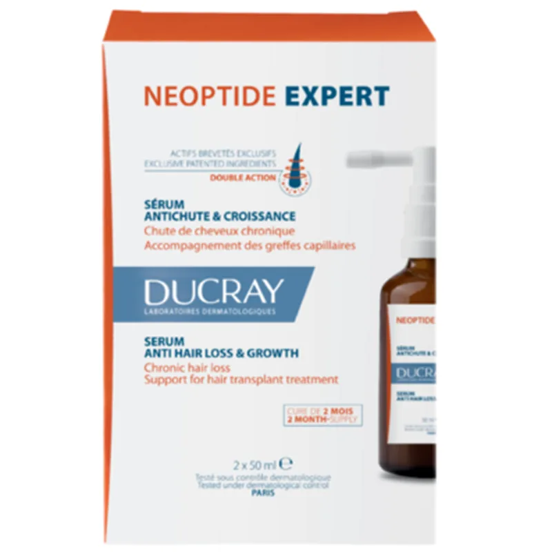 Tratament impotriva caderii parului Neoptide Expert, Ducray |  2 x 50 ml PIERRE FABRE — preț și oferte