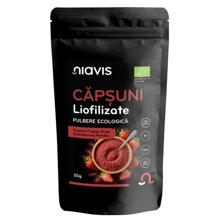 Pulbere ecologica din capsuni liofilizate, 50 g, Niavis — preț și oferte