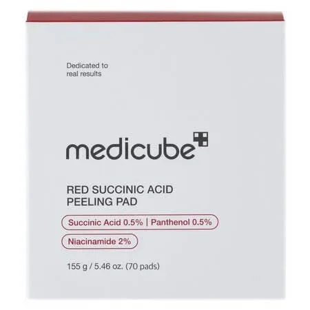 Dischete exfoliante cu acid succinic si panthenol, 70 bucati, Medicube — preț și oferte
