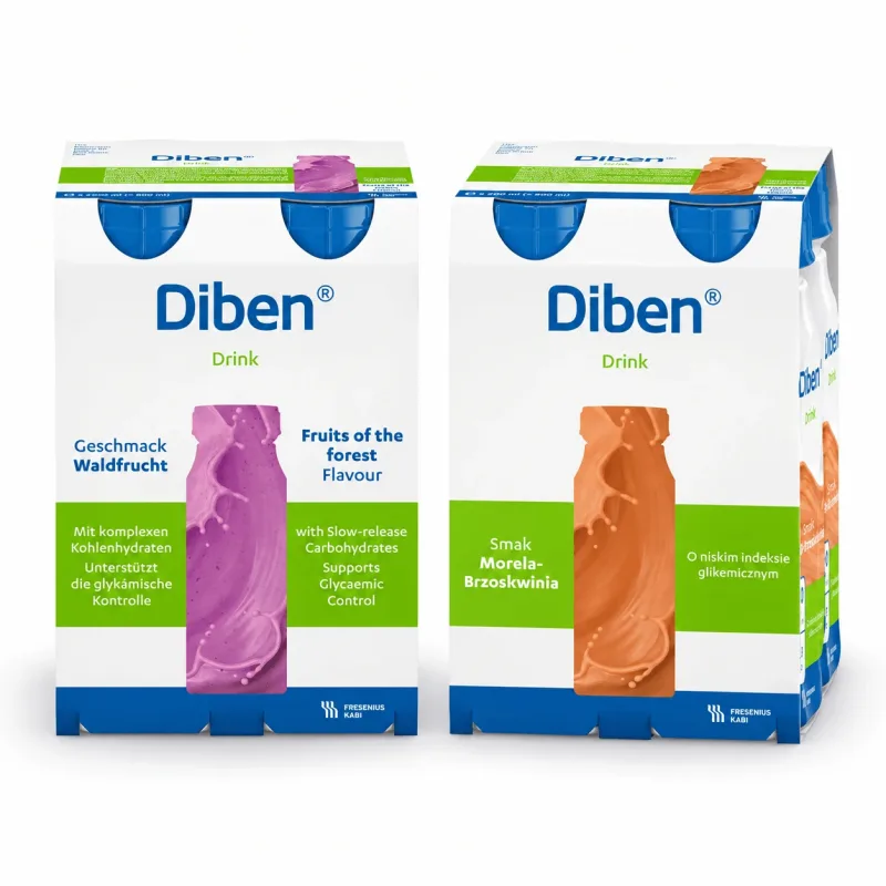 Diben Drink 2x400 ml fructe de pădure + 4x200 caise și piersici, Fresenius Kabi Fresenius Kabi Germania — preț și oferte