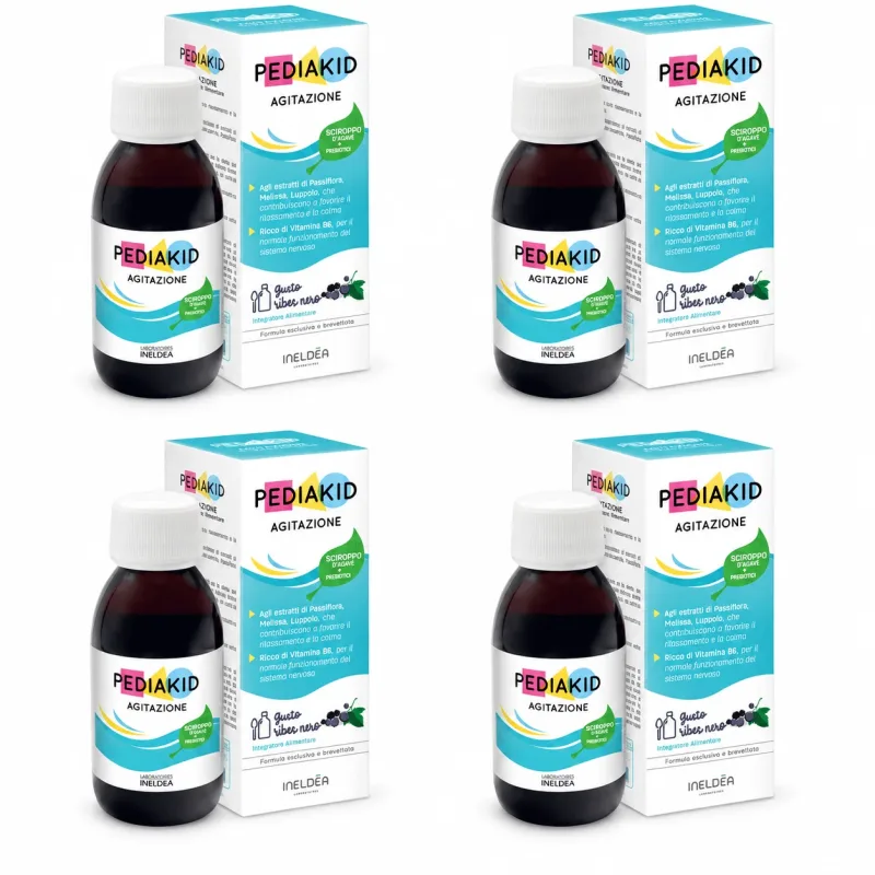 Sirop coacăze negre pentru nervozitatea la copii Nervosité, 4x125 ml, Pediakid Lab. Ineldea — preț și oferte