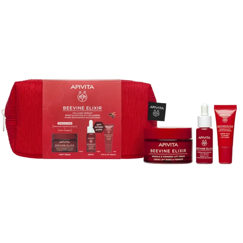 Apivita Promo Pack Beevine Elixir Cremă cu textură ușoară 50 ml & CADOU: Ser 10 ml & Cremă pentru ochi și buze 5 ml — preț și oferte