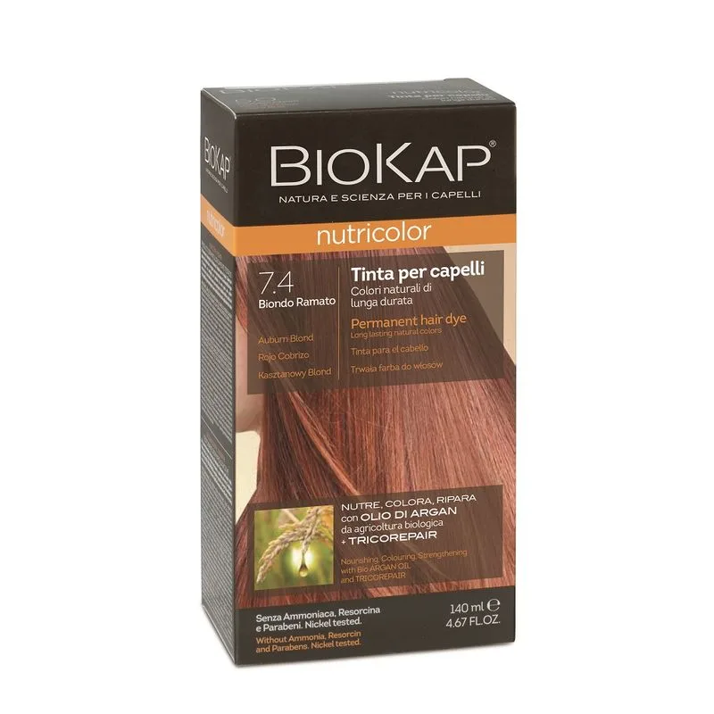 Vopsea de par Nuanta 7.4 Auburn Blond Nutricolor, Biokap | 140 ml — preț și oferte