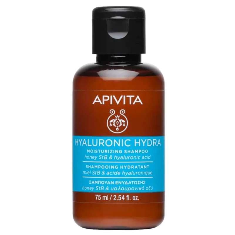 Apivita Hyaluronic Hydra Șampon hidratant cu miere StB și acid hialuronic 75 ml — preț și oferte