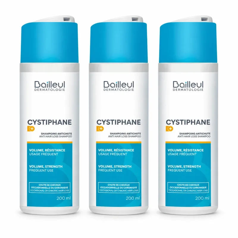 Biorga Cystiphane Șampon anticădere, 3x200 ml, Bailleul — preț și oferte