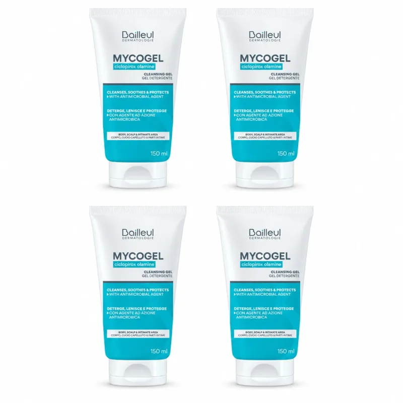 Bailleul Mycogel Gel spumant de curățare piele sensibilă 4x150 ml — preț și oferte