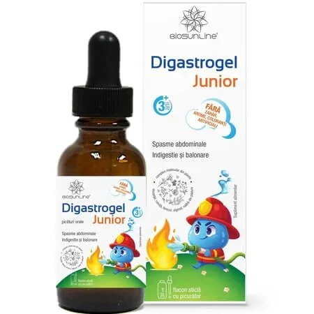 Picaturi orale pentru copii Digastrogel Junior, 30 ml, BioSunLine — preț și oferte