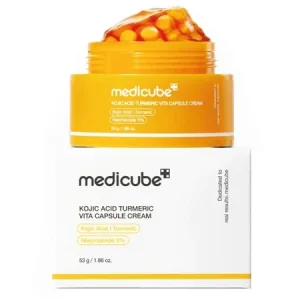 Crema cu acid kojic, turmeric și capsule, Kojic Acid Turmeric Capsule Cream, 53g, Medicube