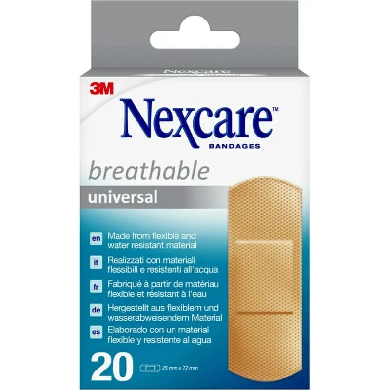 Nexcare universal respirabil - 20 plasturi 25 x 72 mm — preț și oferte