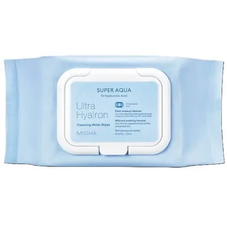 Servetele demachiante cu acid hialuronic Super Aqua, 30 bucati, Missha — preț și oferte