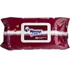 Nannys | Baby's Wish Wet Wipes | Șervețele umede pentru bebeluși cu capac | 80 buc.