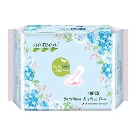 Absorbante subtiri cu aripioare de prindere Day & Night, 10 bucati, Nateen — preț și oferte