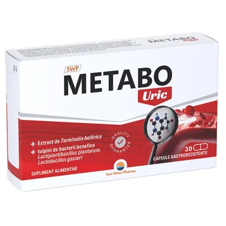 Metabo Uric, 30 capsule gastrorezistente, Sun Wave Pharma — preț și oferte