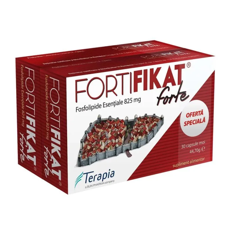 Pachet Fortifikat Forte 825 mg, 30 + 30 capsule, Terapia — preț și oferte