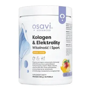 Osavi Colagen &amp; Electroliți Vitalitate și Sport, pulbere, aromă de ananas-mango, 390 g