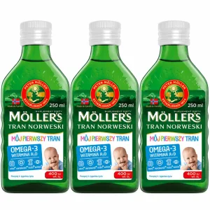 Ulei de peşte My First Omega-3, peste 4 sǎptǎmâni, 3x250 ml, Möller's