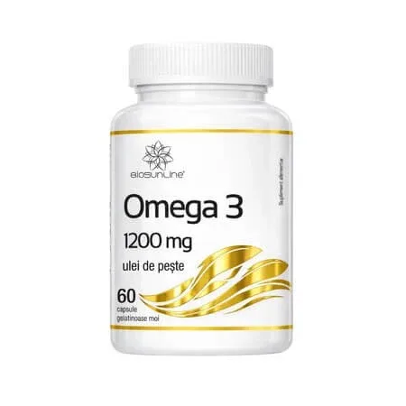 Omega 3, 1200 mg, 60 capsule gelatinoase moi, BioSunLine — preț și oferte