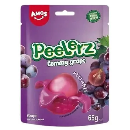 Jeleuri cu struguri Peelerz Gummy Grape, 65 g, Amos — preț și oferte